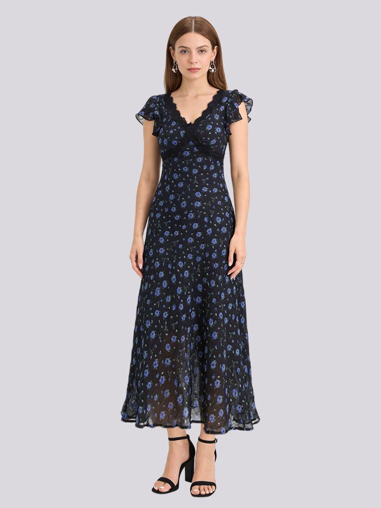 Midnight Bloom Maxi Dress