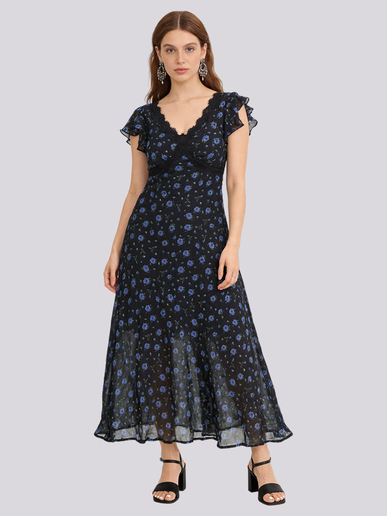 Midnight Bloom Maxi Dress
