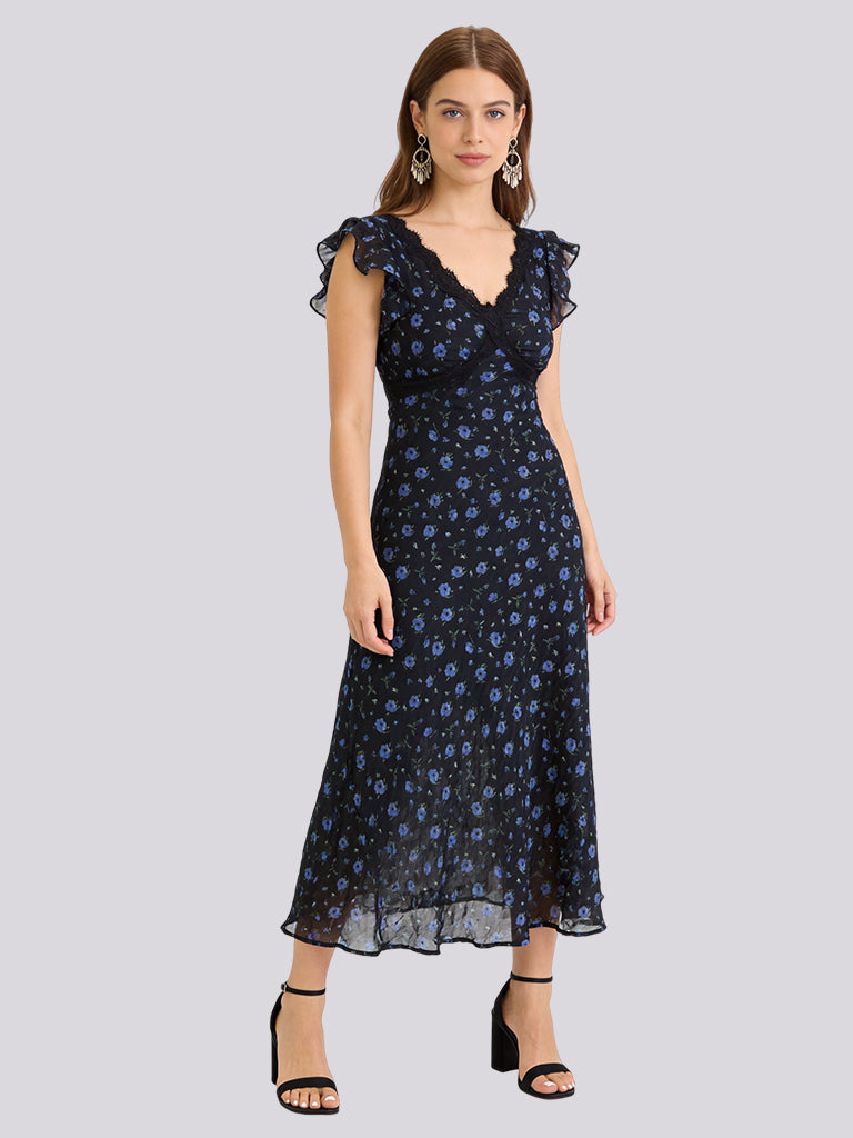 Midnight Bloom Maxi Dress