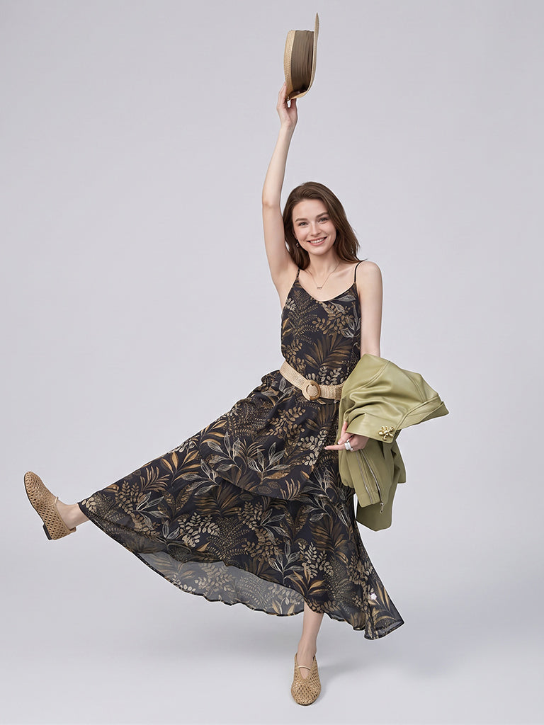 Tropical Leaf Dress