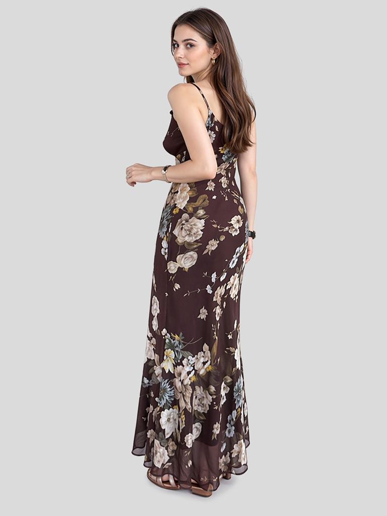 Chocolate Floral Maxi