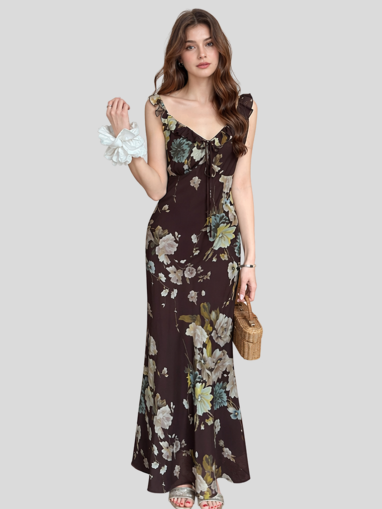 Chocolate Floral Maxi