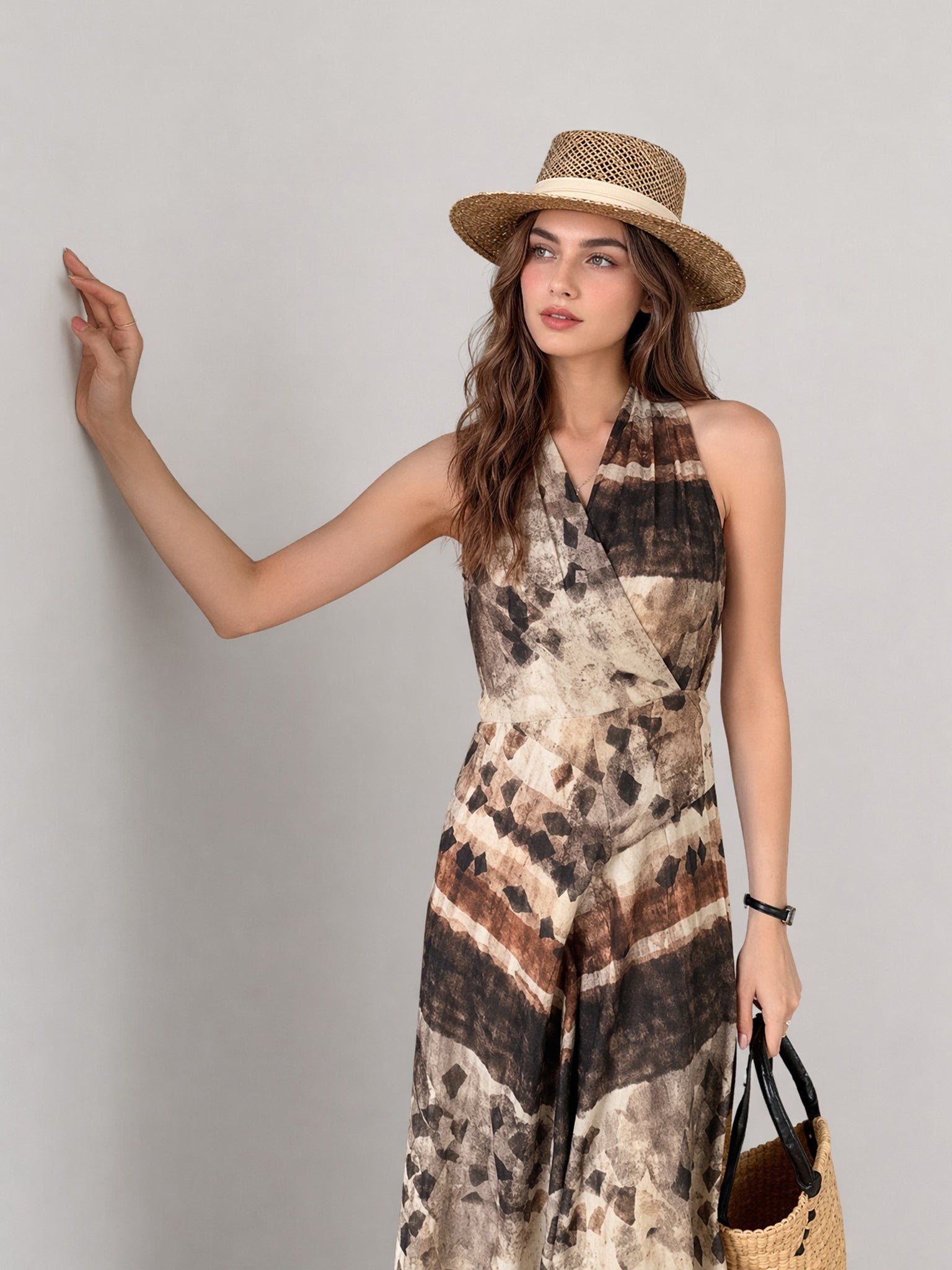 Watercolor Halter Dress