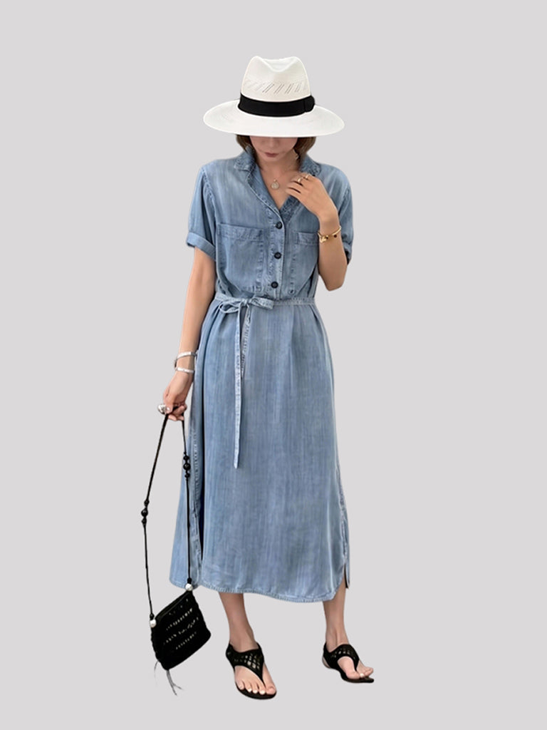 Chambray Comfort Dress