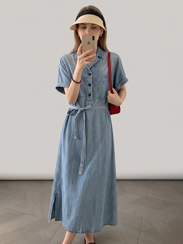 Chambray Comfort Dress