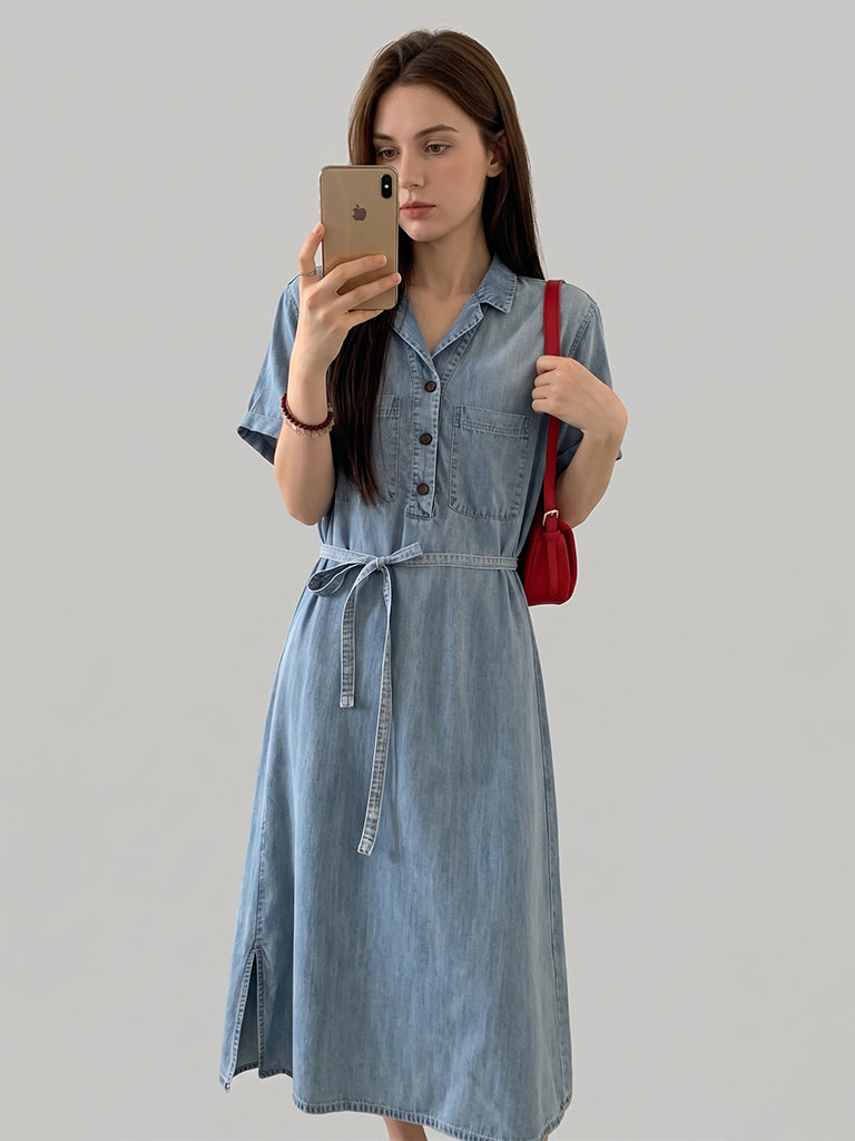 Chambray Comfort Dress