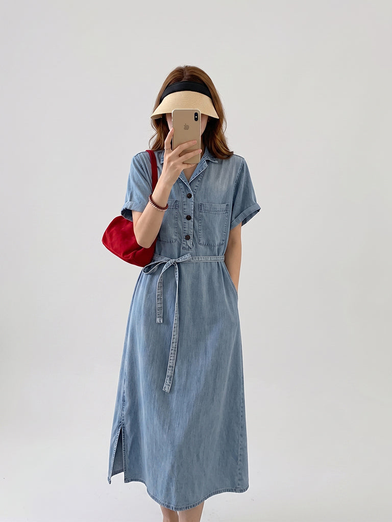 Chambray Comfort Dress