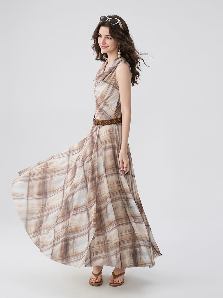 Plaid Maxi Dress