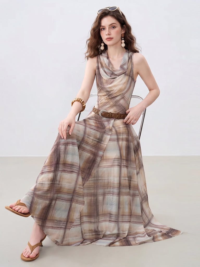 Plaid Maxi Dress