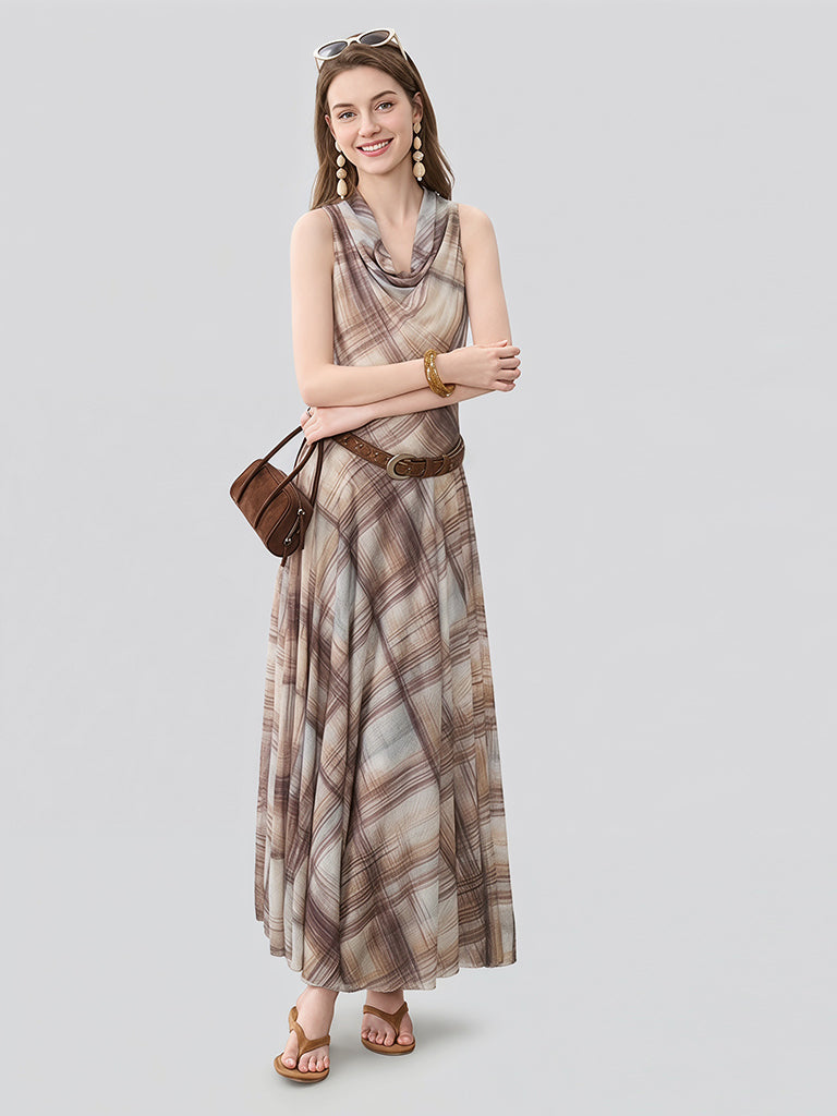 Plaid Maxi Dress