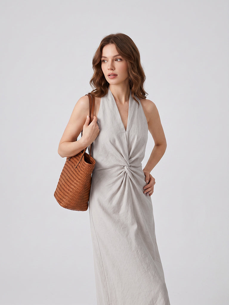 Halter Linen Maxi