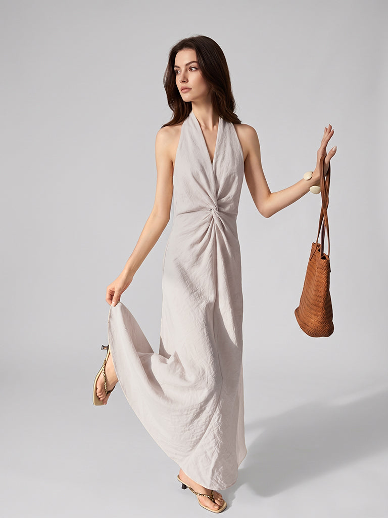 Halter Linen Maxi