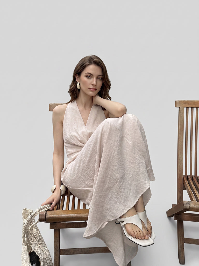 Halter Linen Maxi