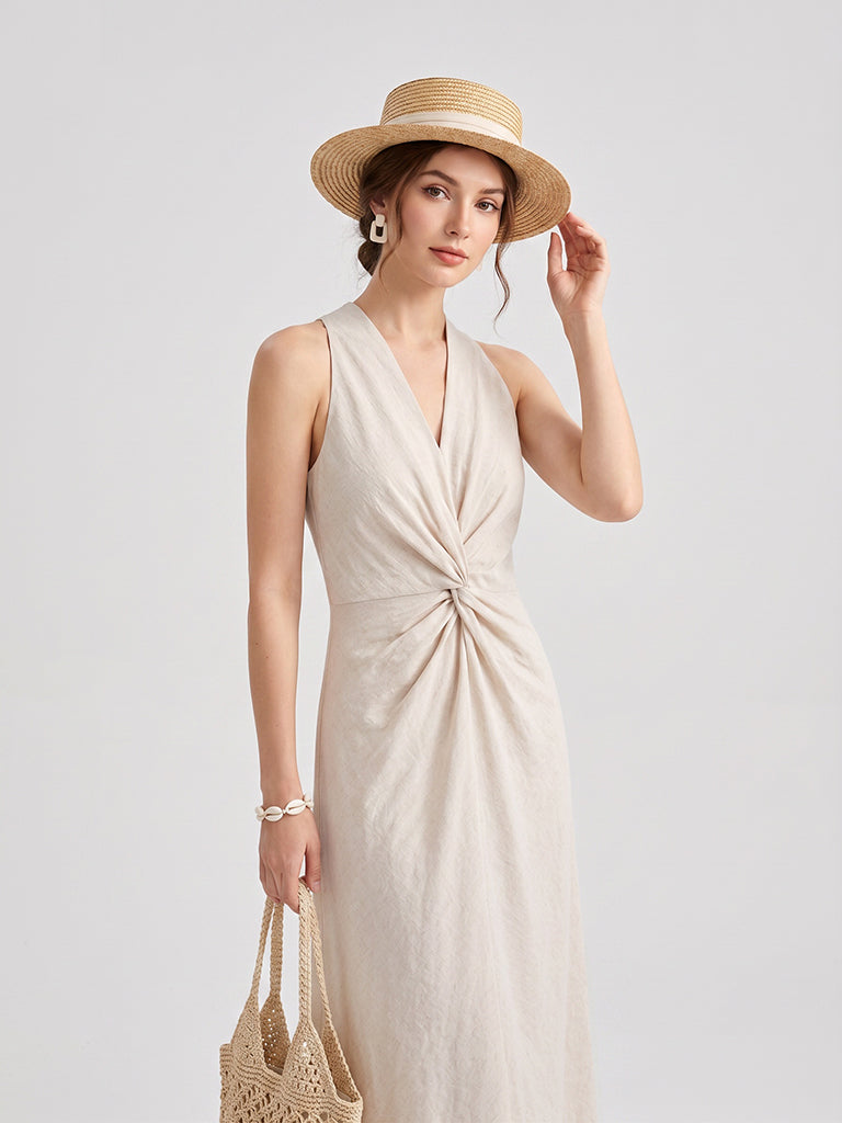 Halter Linen Maxi