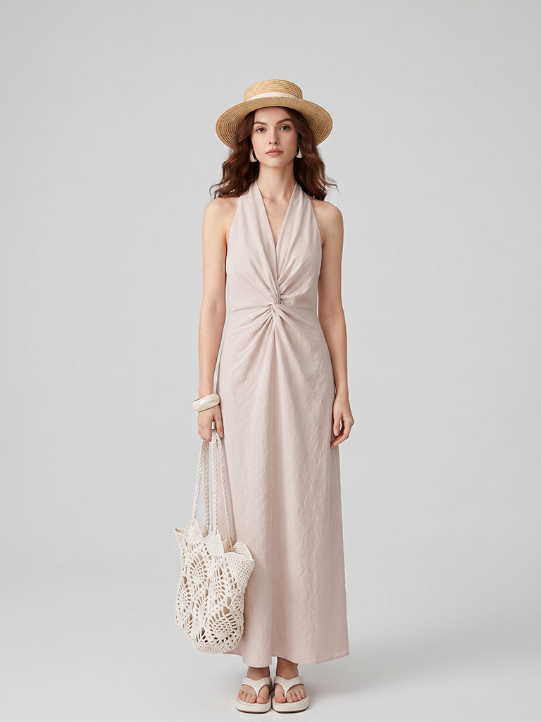 Halter Linen Maxi