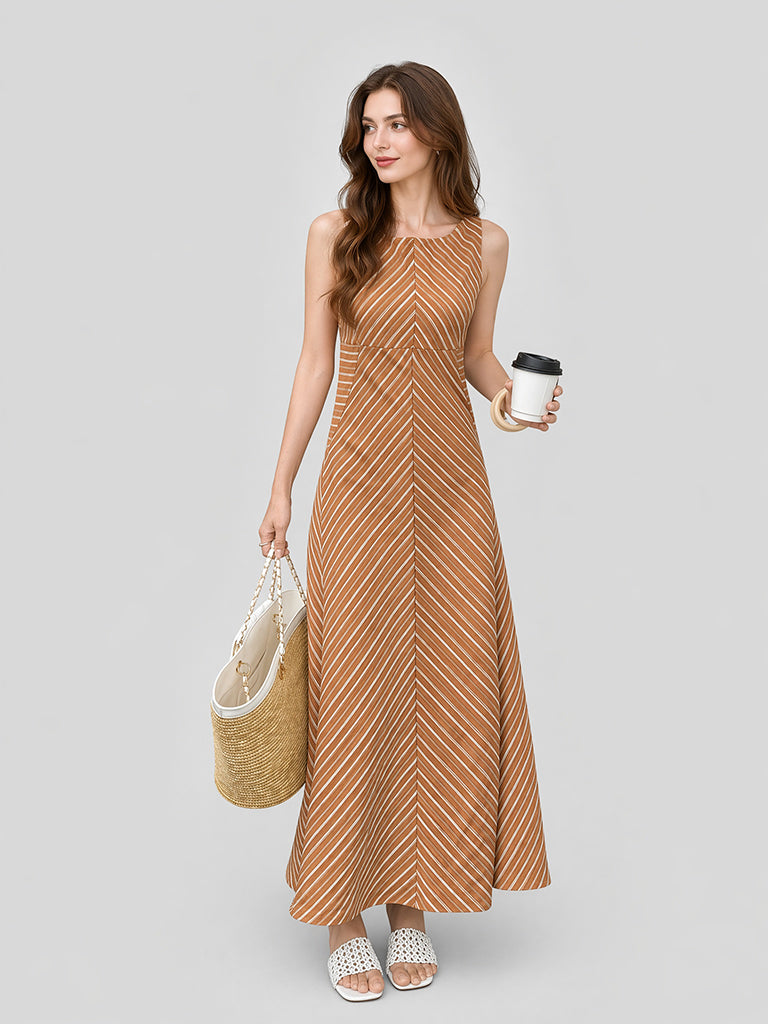 Sunset Stripe Maxi Dress