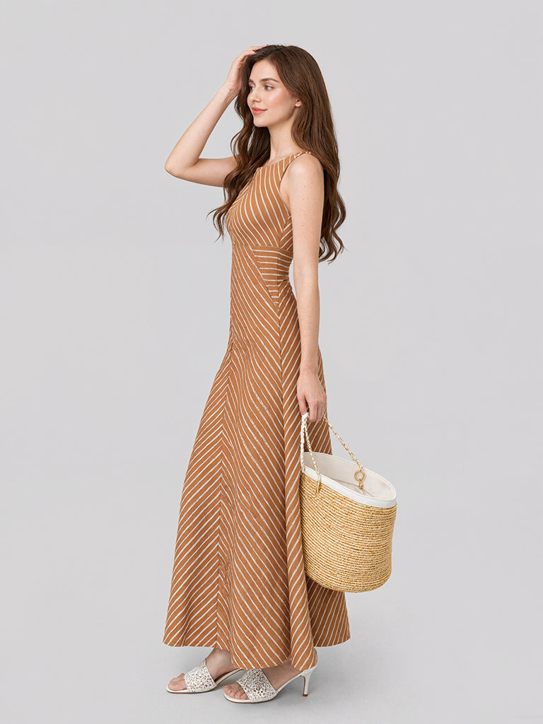 Sunset Stripe Maxi Dress