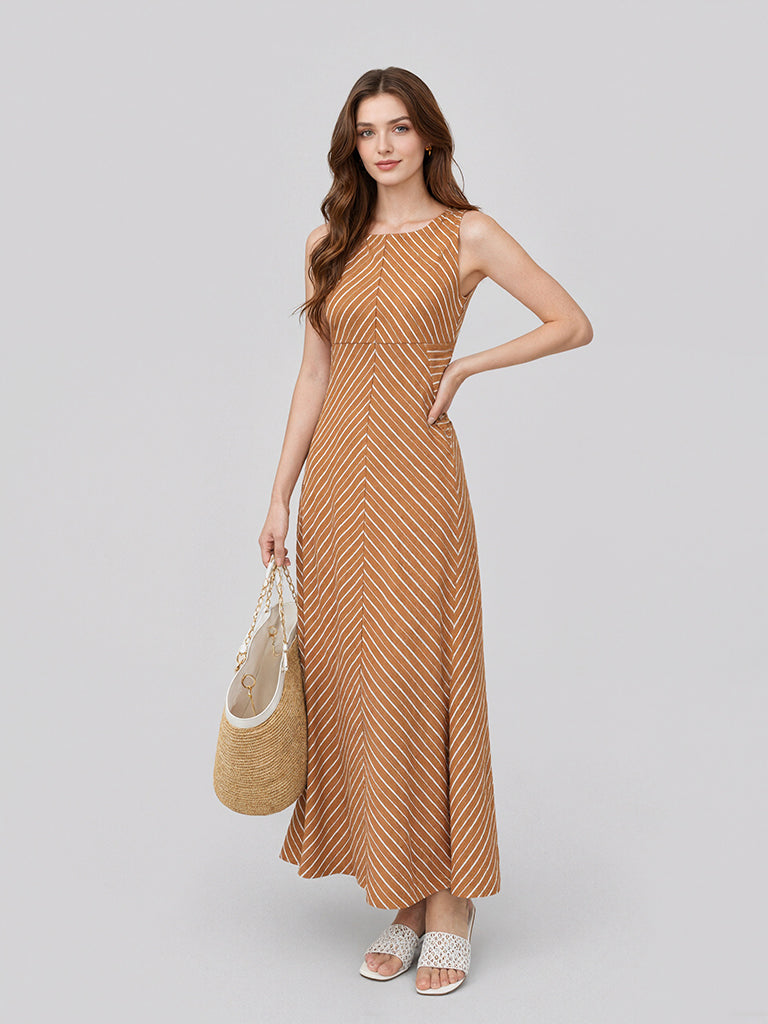 Sunset Stripe Maxi Dress
