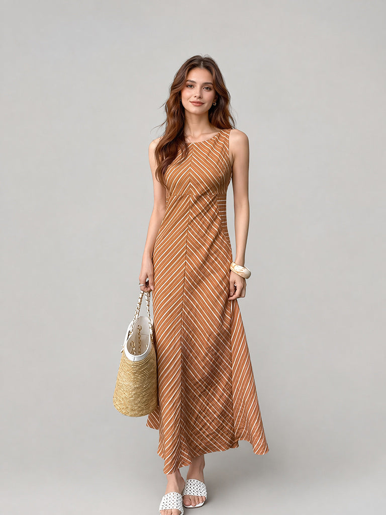 Sunset Stripe Maxi Dress