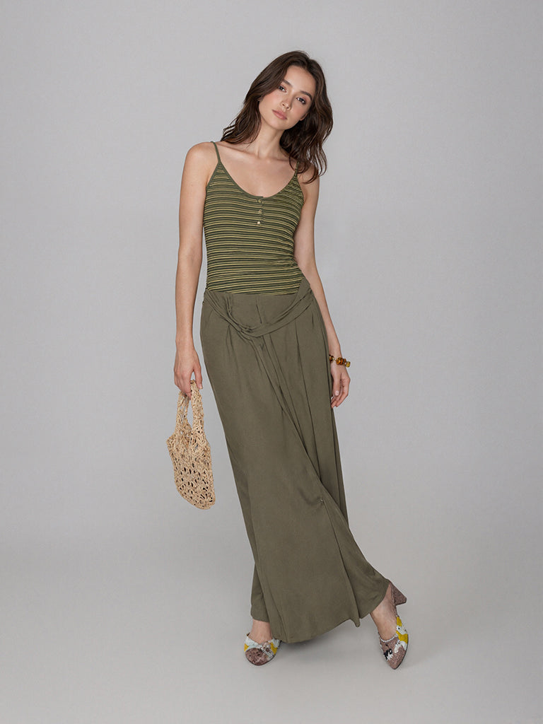 Olive Breeze Maxi Dress