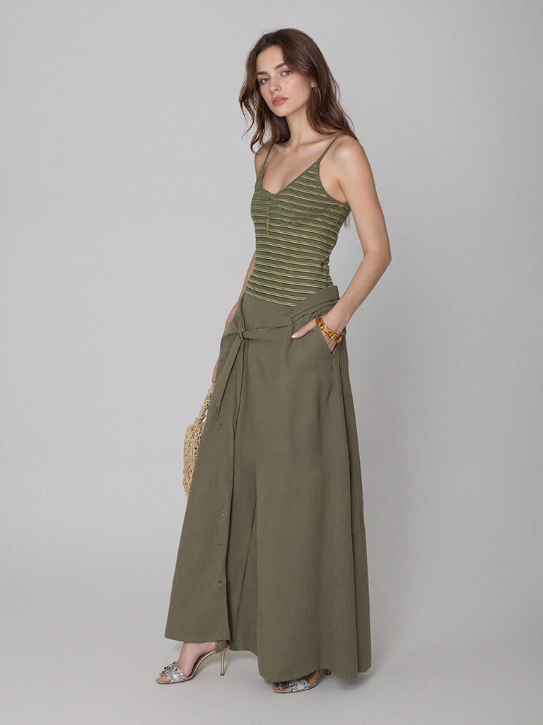Olive Breeze Maxi Dress