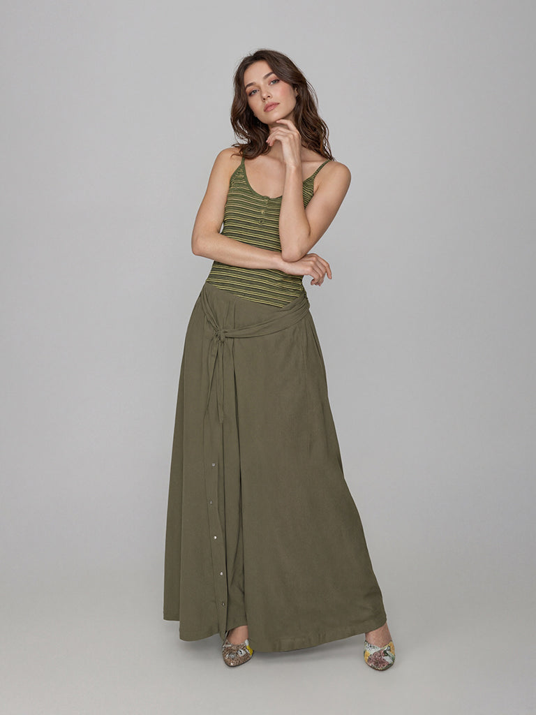 Olive Breeze Maxi Dress