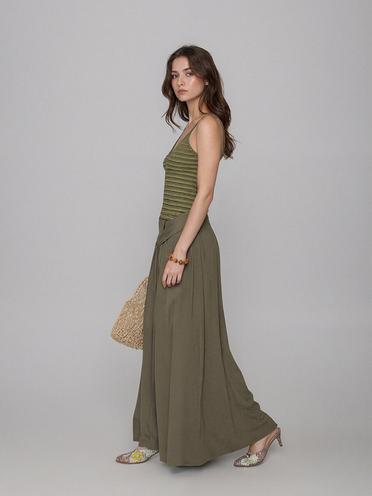 Olive Breeze Maxi Dress