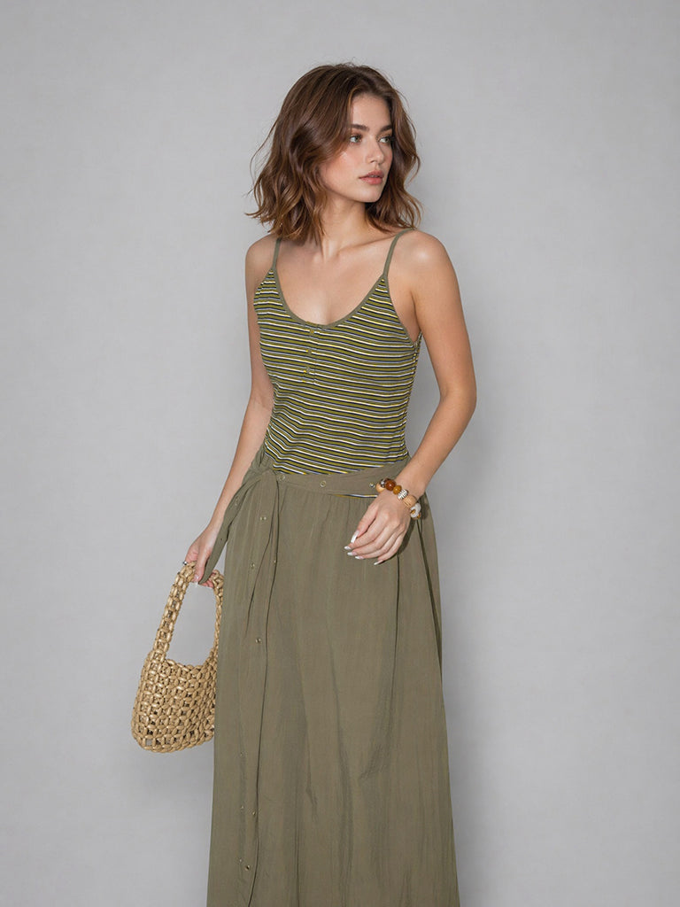 Olive Breeze Maxi Dress