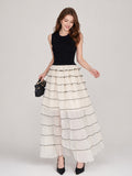 Ruffle Maxi Dress-Black