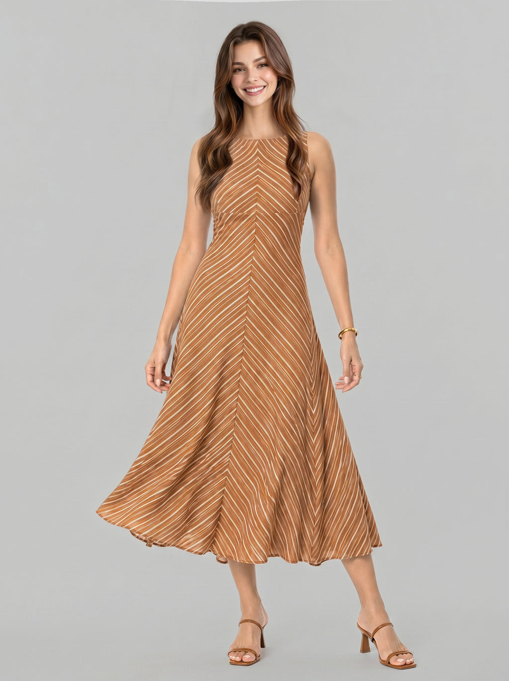 Sunset Stripe Maxi Dress