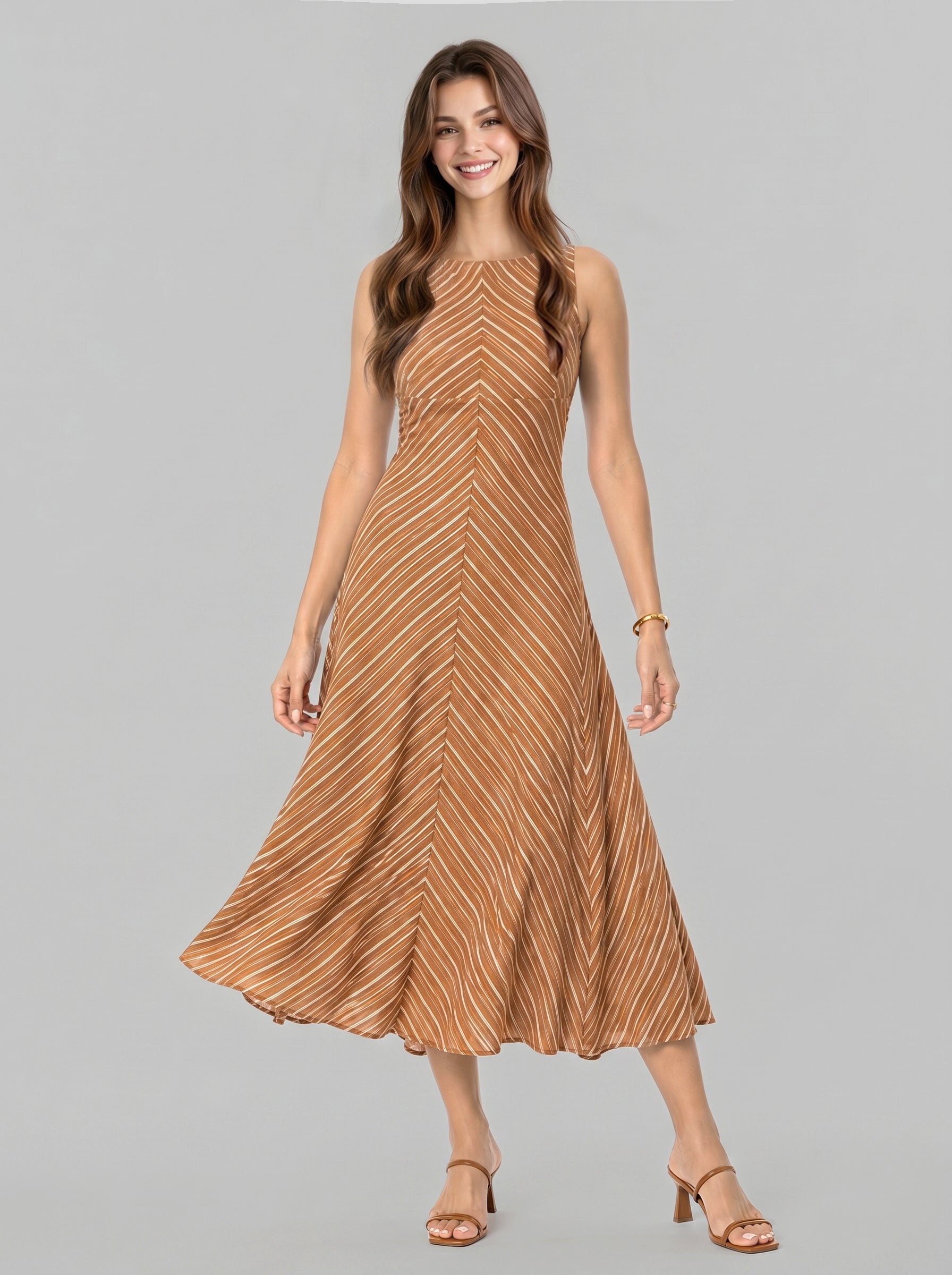 Sunset Stripe Maxi Dress