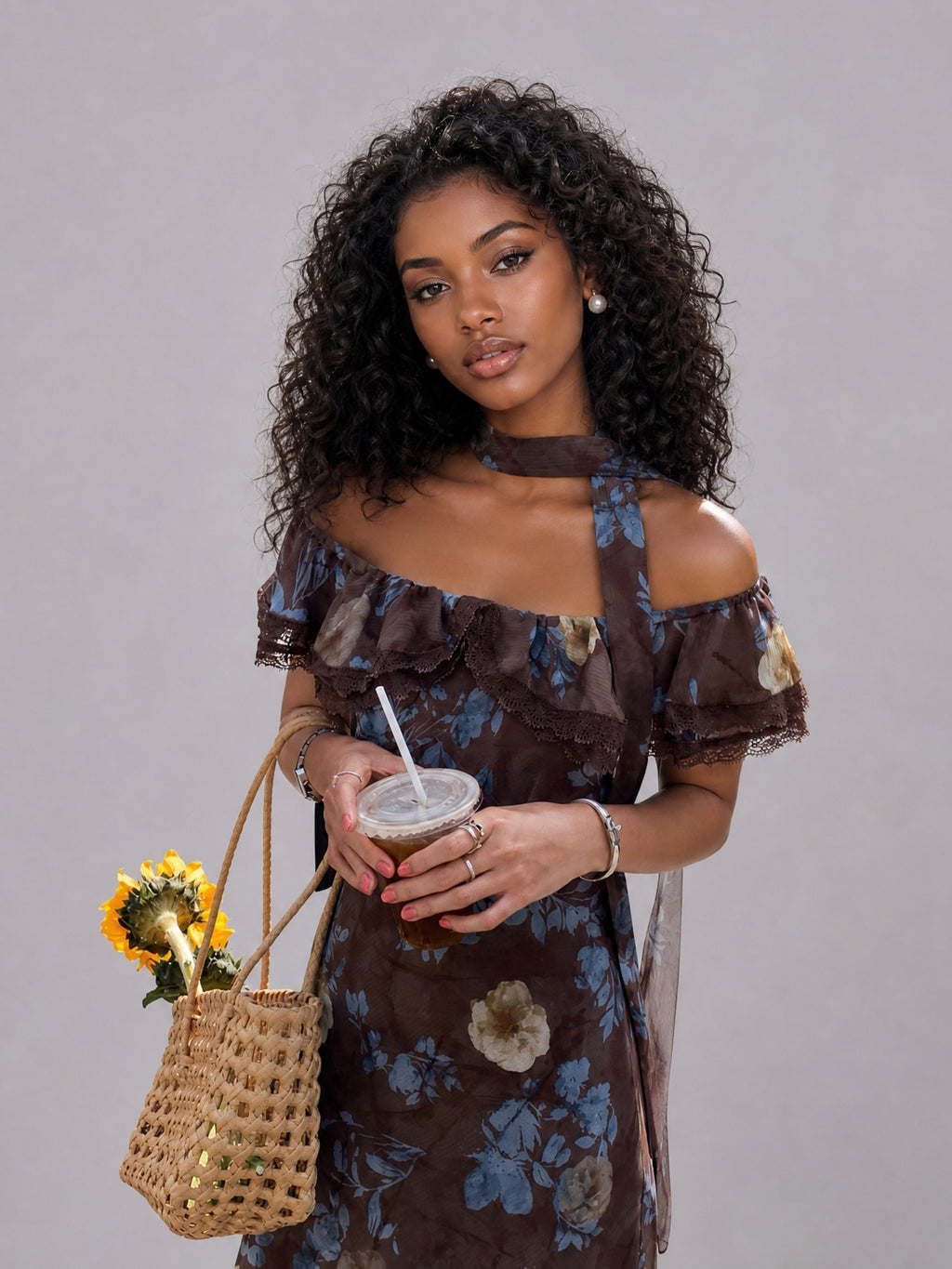 Moonlit Floral Maxi Dress