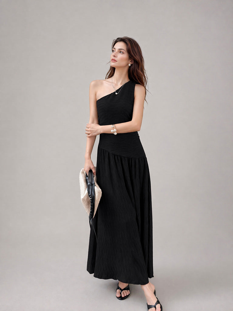 Midnight One-Shoulder Maxi