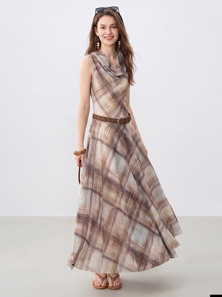 Plaid Maxi Dress