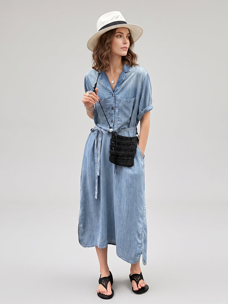 Chambray Comfort Dress