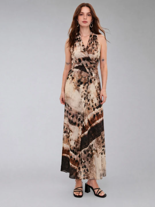 Watercolor Halter Dress