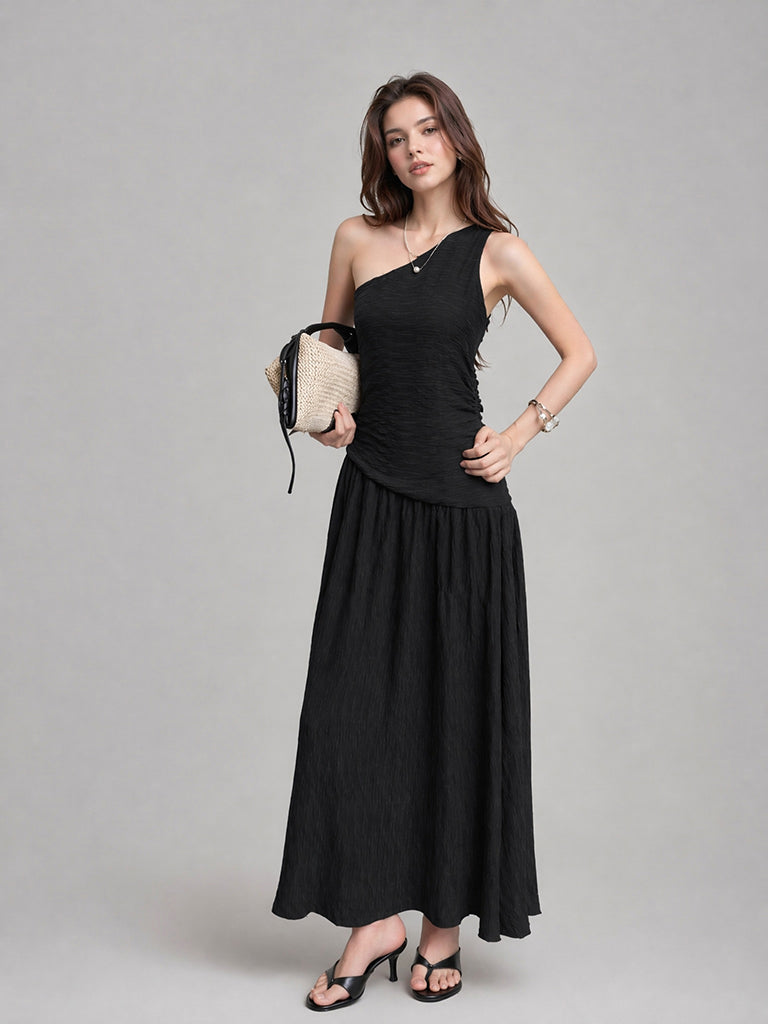 Midnight One-Shoulder Maxi
