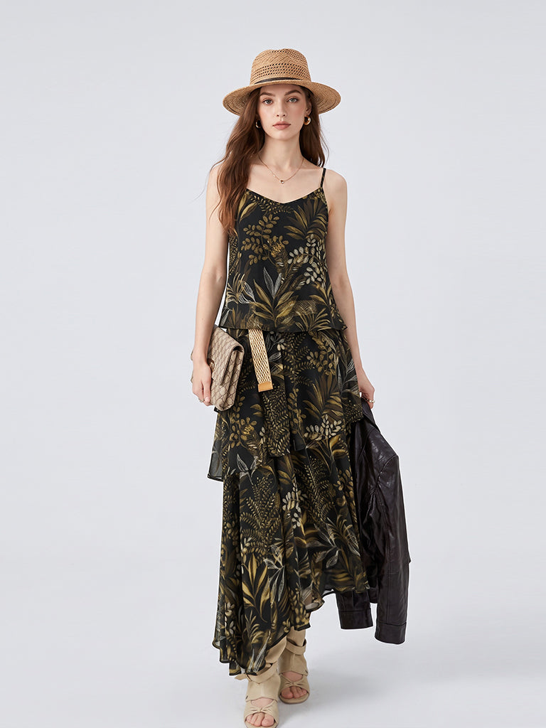 Tropical Leaf Dress