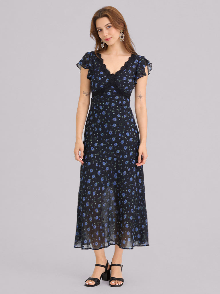 Midnight Bloom Maxi Dress