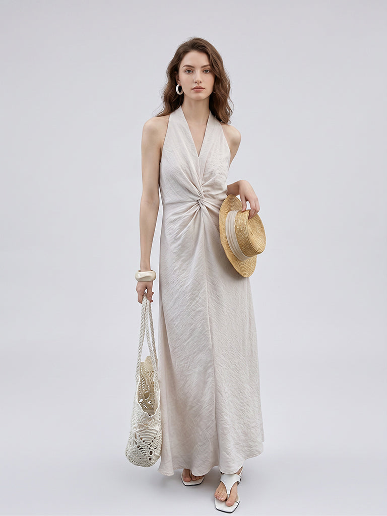 Halter Linen Maxi