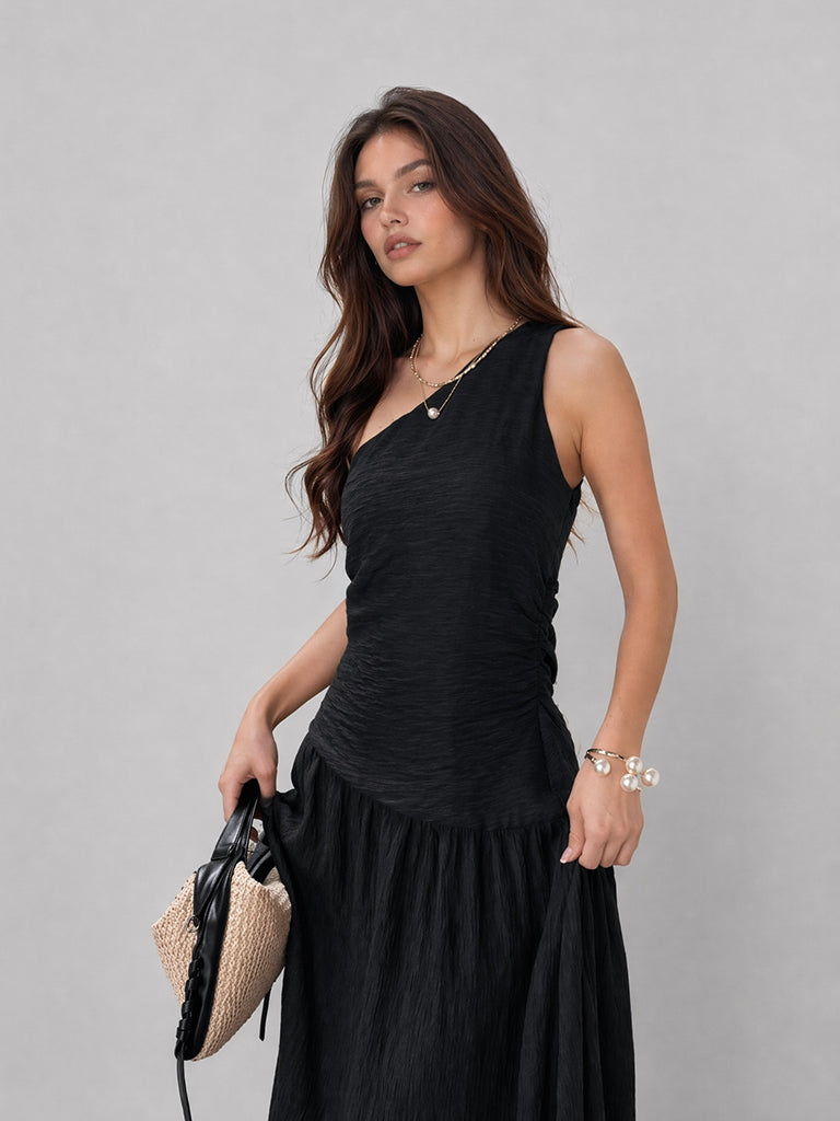 Midnight One-Shoulder Maxi