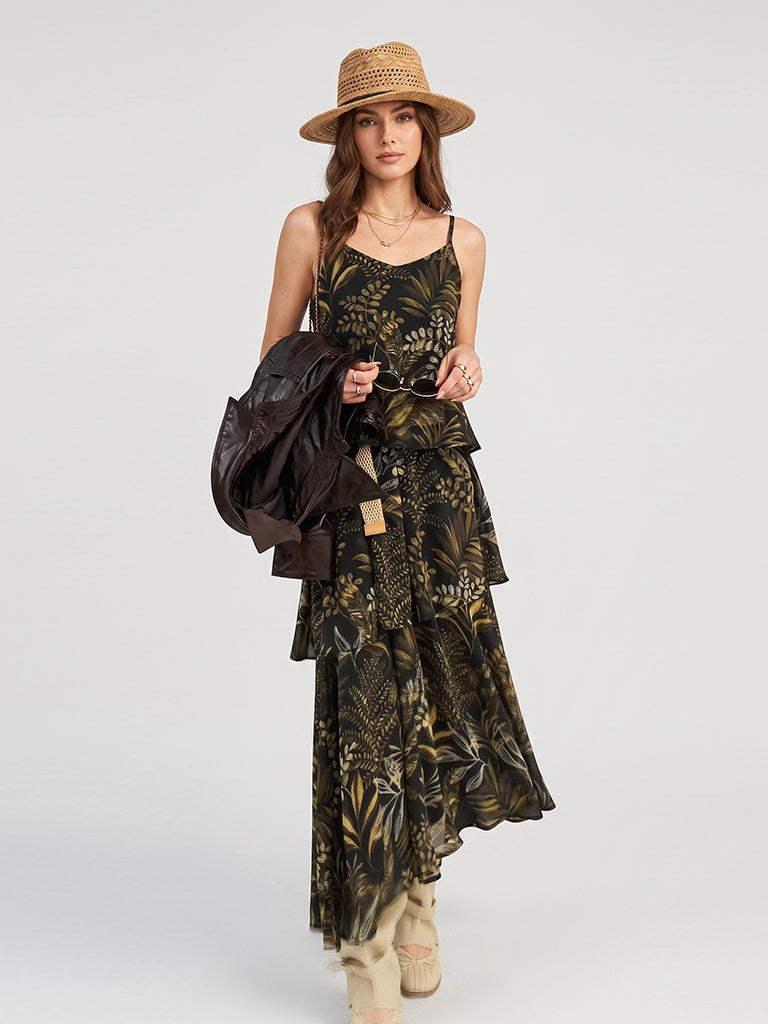 Tropical Leaf Dress