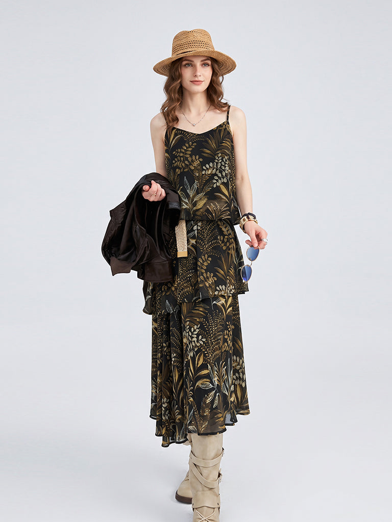 Tropical Leaf Dress