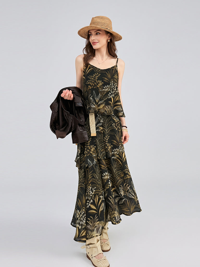 Tropical Leaf Dress