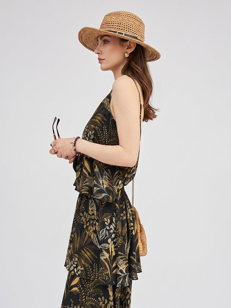 Tropical Leaf Dress