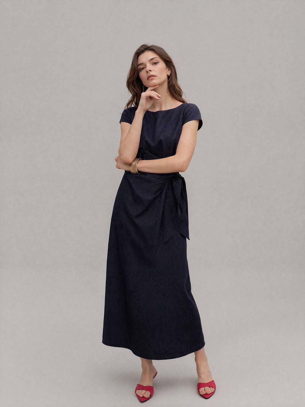 Navy Grace Wrap Dress