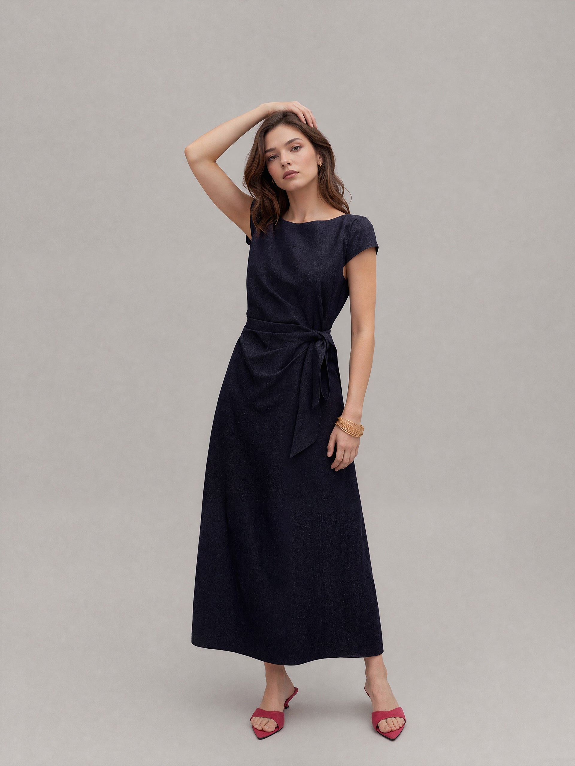 Navy Grace Wrap Dress
