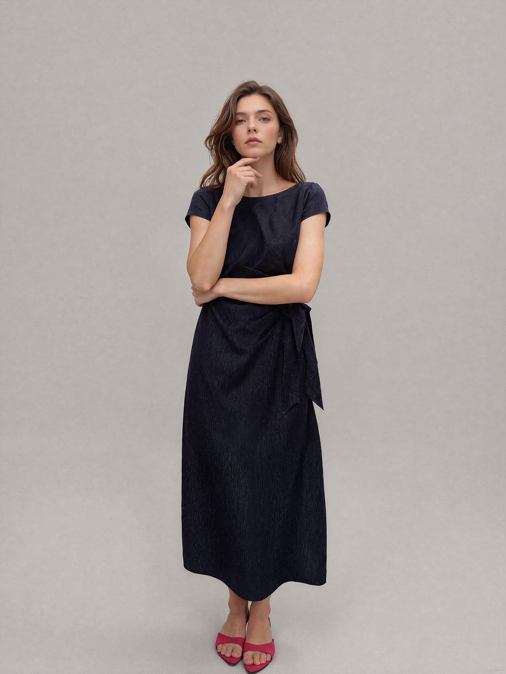 Navy Grace Wrap Dress