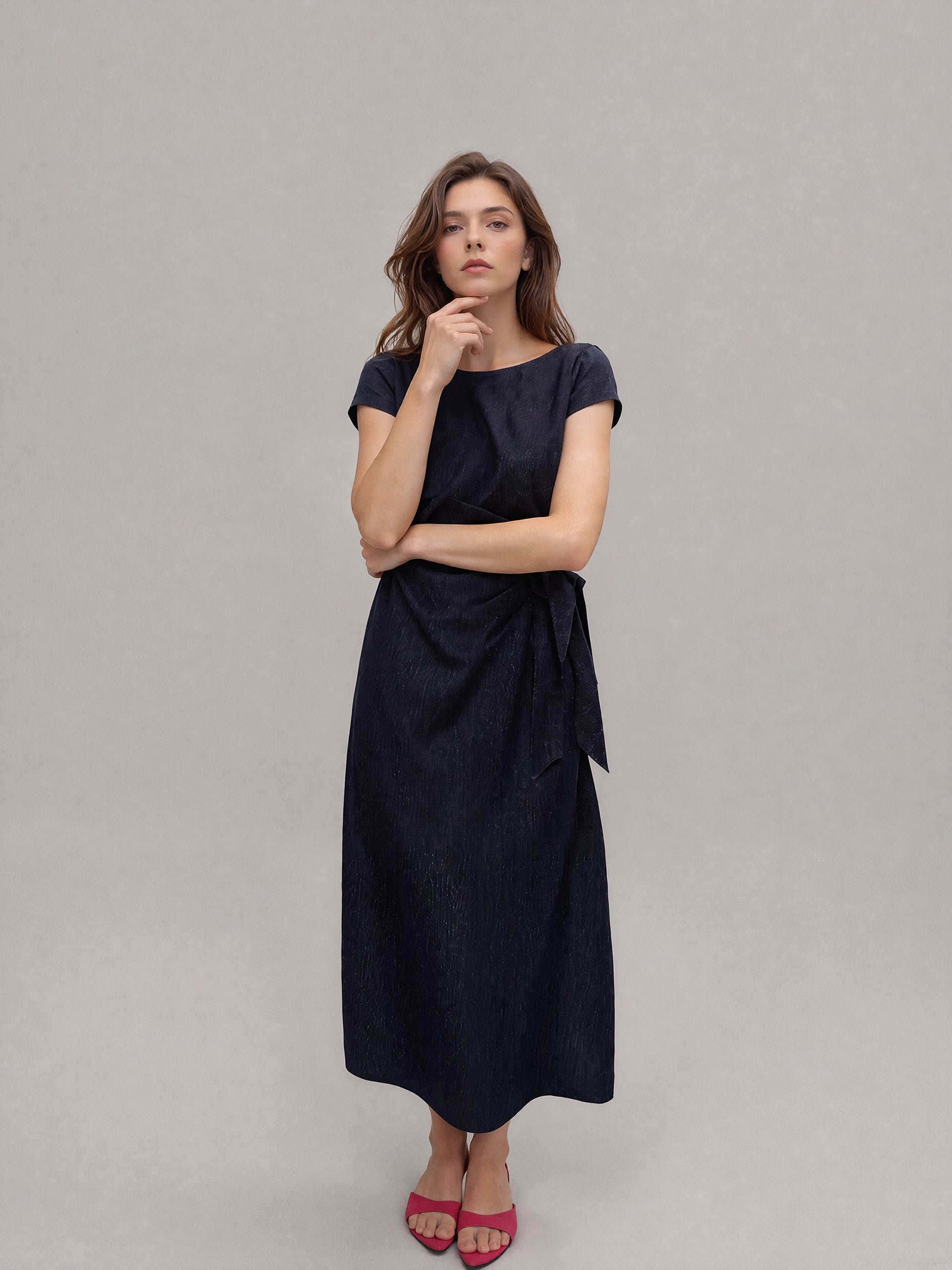 Navy Grace Wrap Dress