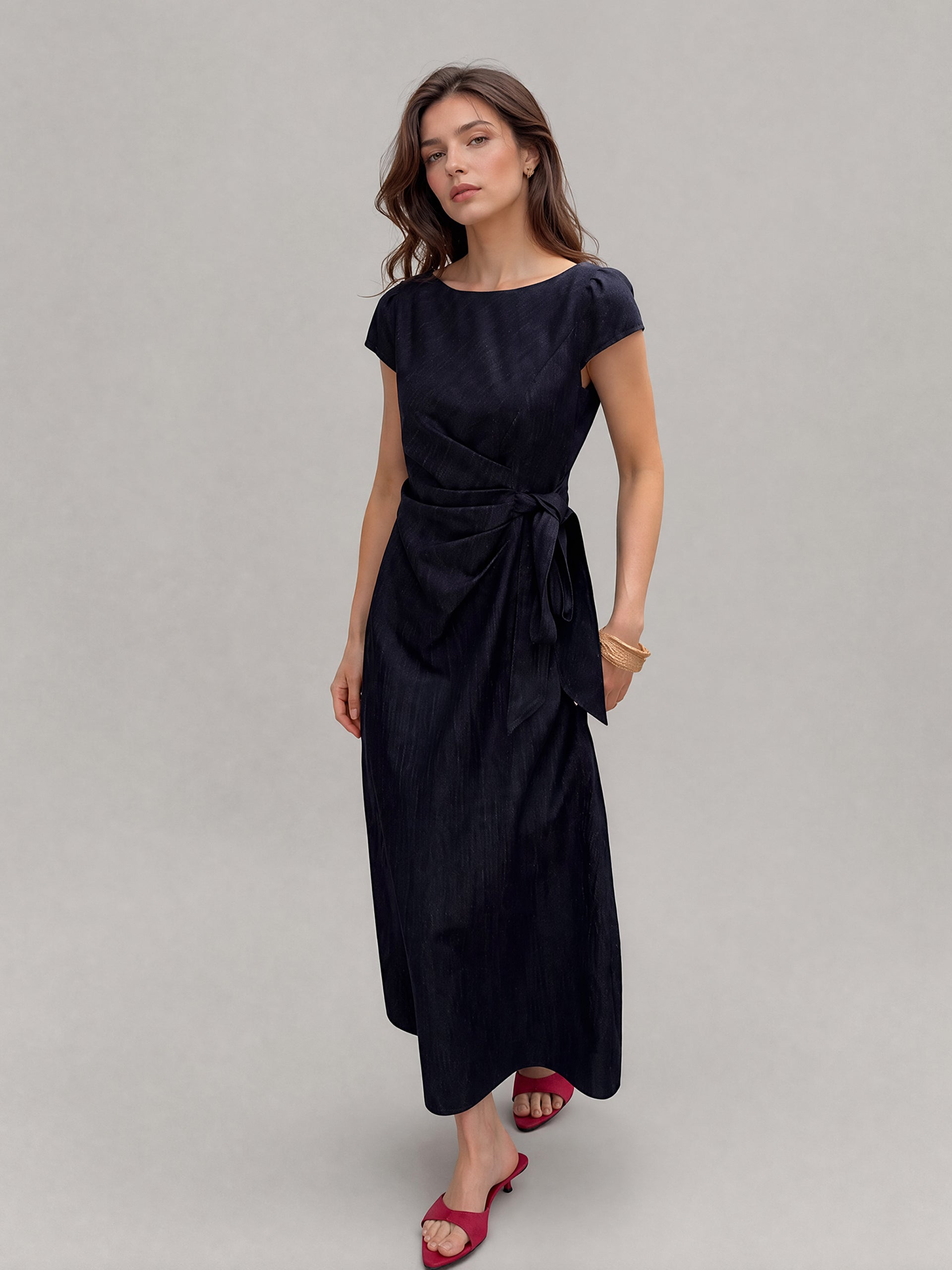 Navy Grace Wrap Dress